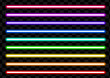 Neon tube light pack isolated on transparent background. Vector illustration