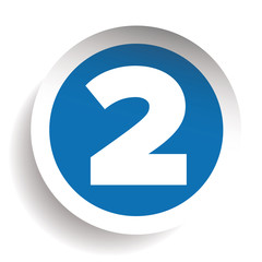 Poster - Number Two sticker vector blue