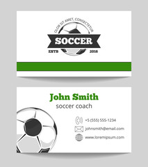 Canvas Print - Soccer club business card template