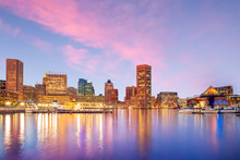Inner Harbor Area In Downtown Baltimore