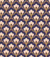 Poster - seamless vintage pattern