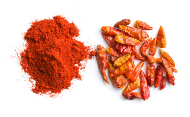 Poster - Chili pepper and powdered pepper.