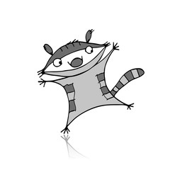 Poster - Funny raccoon for your design