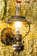wall lamp on the background of wheat