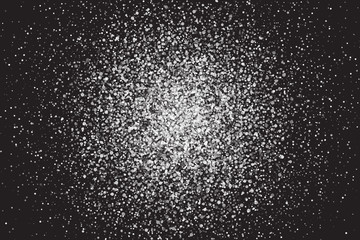 Wall Mural - abstract bright white shimmer glowing round particles vector background. snowfall effect. falling sc