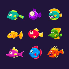 Poster - Colorful Tropical Fish Set