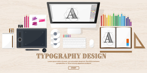 Graphic web design. Drawing and painting. Development. Illustration, sketching, freelance. User interface. UI. Computer, laptop.Typewriting.