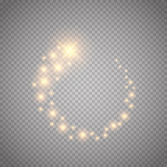 Poster - Vector glowing stars, lights and sparkles. Transparent effects