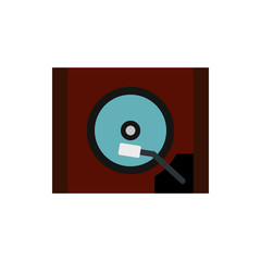 Poster - HDD icon in flat style on a white background