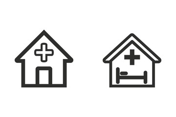 Poster - Hospital - vector icon.