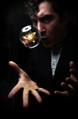 Wall Mural - crystal ball atom