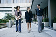 © Peathegee Inc/Blend Images - Businesswomen walking together outdoors