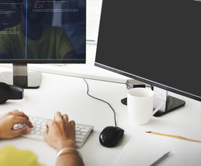 mockup copy space blank screen concept