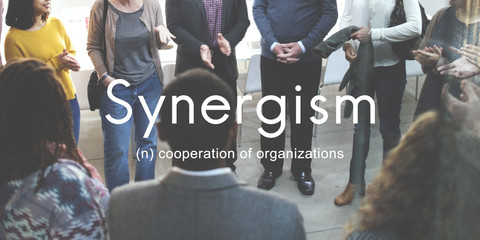 Wall Mural - Synergism Team People Graphic Concept