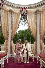 Indian Bride And Groom In Traditional Clothing