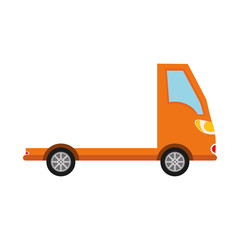 Sticker - truck vehicle transportation icon. Isolated and flat illustration. 