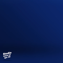 Aufkleber - Vector ,Empty rich color style of dark navy blue studio room bac