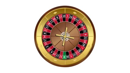 Wall Mural - European style roulette wheel spinning on white background video
