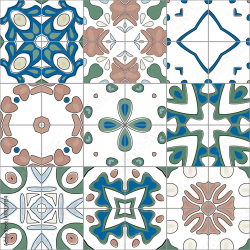 Plakat na zamówienie Portugalskie geometryczne ciekawe płytki