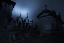 Dark Old European Cemetery