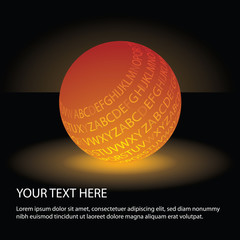 Poster - Abstract Globe Design with Letters