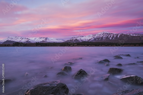 Tekapo dans une nuance de rose Poster Mural XXL