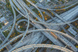 © Chris Sattlberger/Blend Images - Aerial view of highway interchange in cityscape