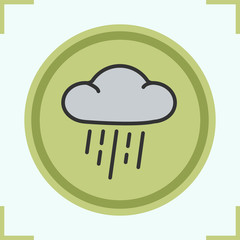 Poster - Rain cloud color icon