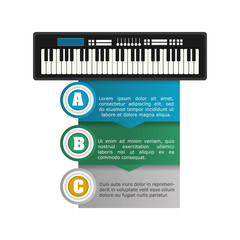 piano infographic music sound icon. Flat and Colorful illustration. Vector illustration