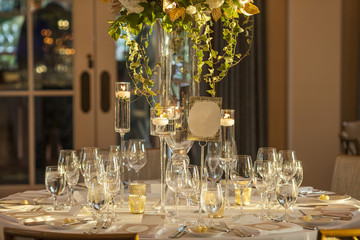 Elegant wedding reception arrangement