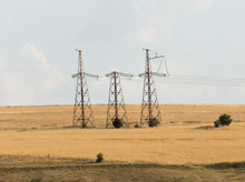Power Poles In The Desert
