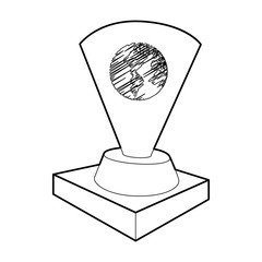 Poster - holograma icon in outline style isolated on white background. innovation symbol