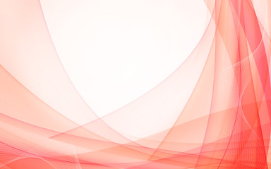 Wall Mural - Abstract red waves - data stream concept. Vector illustration