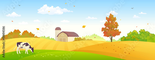 Autumn farm banner
