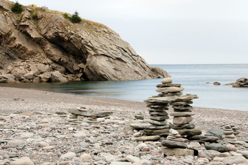 Wall Mural - Inuksuk Cairn at Meat Cove - Nova Scotia - Canada