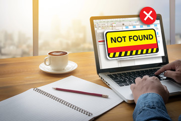 Poster - 404 computer Not Found 404 Error Failure Warning Problem