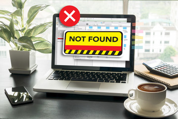 Poster - 404 computer Not Found 404 Error Failure Warning Problem