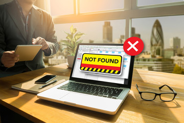 Poster - 404 computer Not Found 404 Error Failure Warning Problem