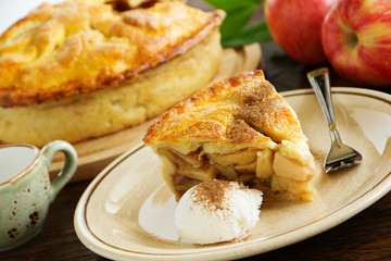 Wall Mural - Classic American apple pie.