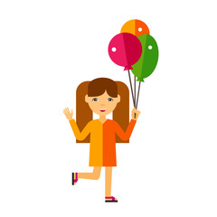 Poster - Girl with Balloons Icon