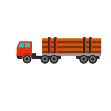 Truck With Logs Icon