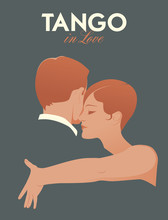 Young Couple Dancing Tango