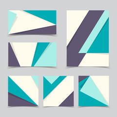 Poster - set of cards with trendy material design. applicable for covers, placards, posters, flyers and banne
