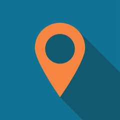 Location icon flat illustration