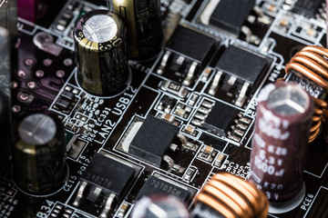 Poster - Circuit board background