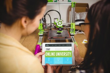 Poster - Composite image of online university interface