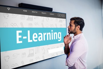 Poster - Composite image of e-learning interface