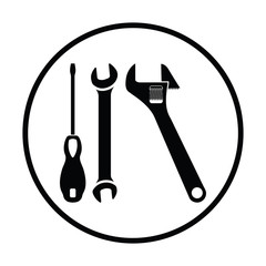 Wall Mural - Wrench and screwdriver icon