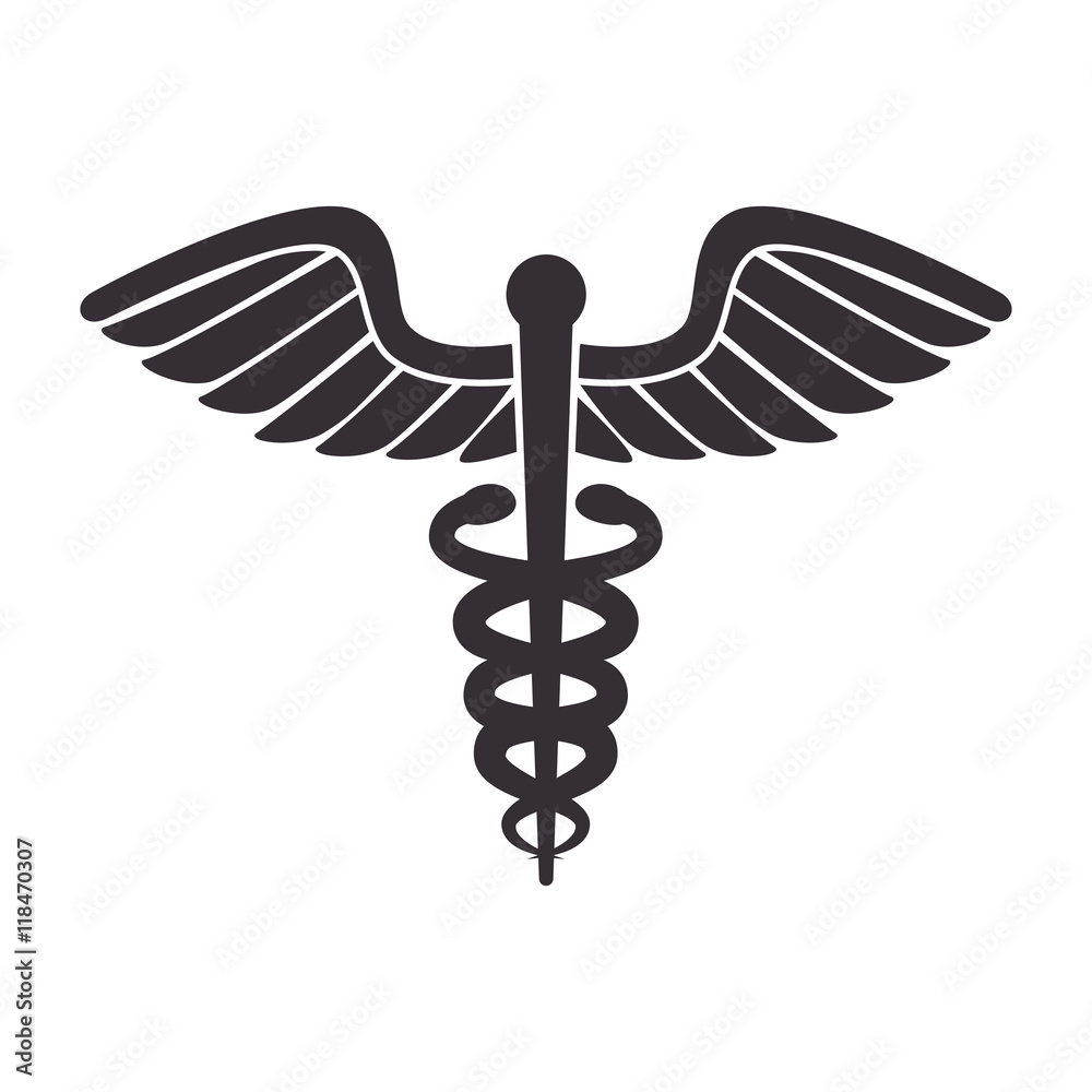 medical symbol caduceus snake medicine health serpents vector ...