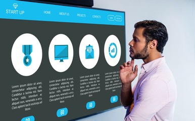 Poster - Composite image of various icons on website